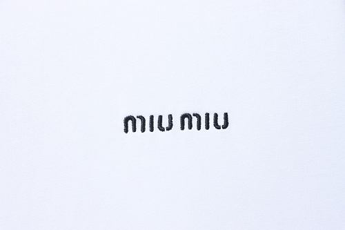 Miu Miu Embroidered Logo T-Shirt White