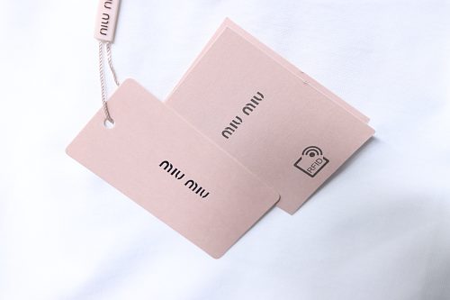 Miu Miu Embroidered Logo T-Shirt White