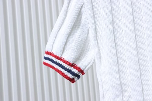 Miu Miu Preppy-Style Short-Sleeve Knit T-Shirt White