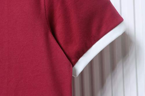 Miu Miu Red and White Color-Block T-shirt