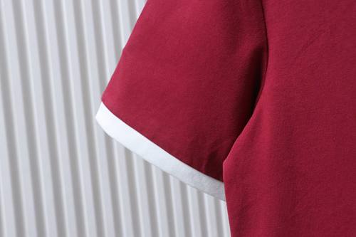Miu Miu Red and White Color-Block T-shirt
