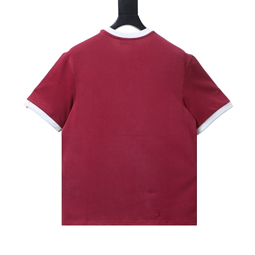 Miu Miu Red and White Color-Block T-shirt