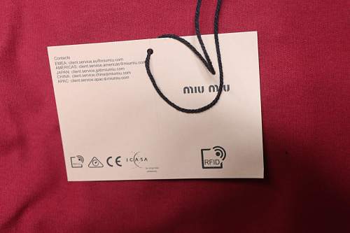 Miu Miu Red and White Color-Block T-shirt