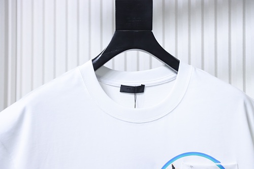 Prada Pocket Peony Print T-Shirt White