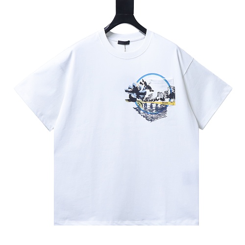 Prada Pocket Peony Print T-Shirt White