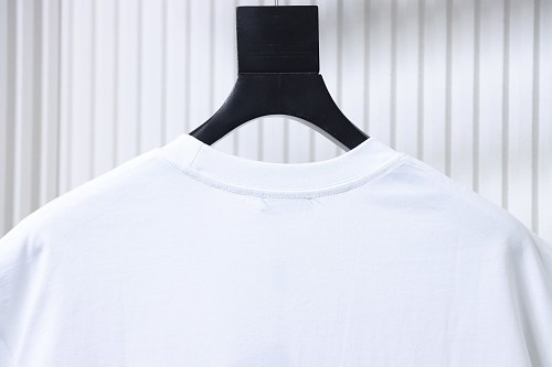 Prada Pocket Peony Print T-Shirt White