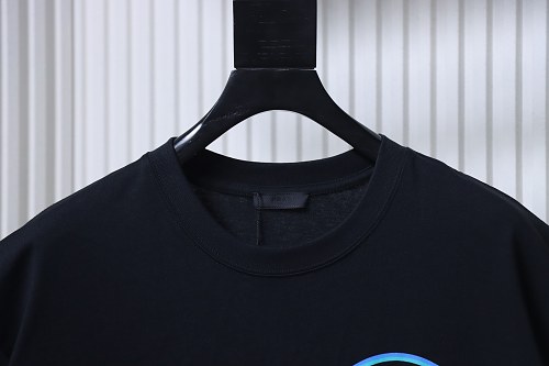 Prada Pocket Peony Print T-Shirt Black
