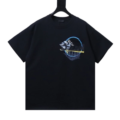 Prada Pocket Peony Print T-Shirt Black 01