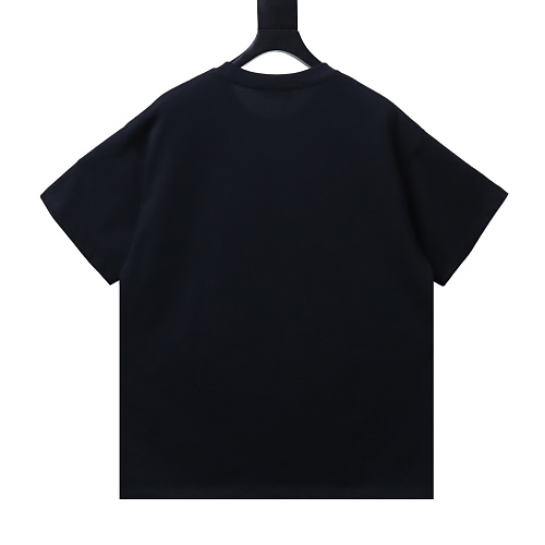 Prada Pocket Peony Print T-Shirt Black