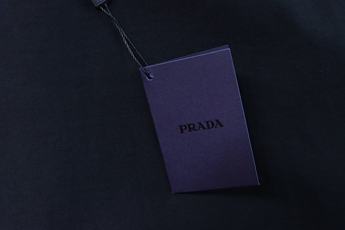 Prada Pocket Peony Print T-Shirt Black