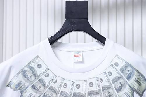 Supreme × MM6 Maison Margiela US Dollar Print T-Shirt White
