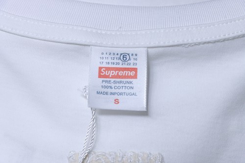 Supreme × MM6 Maison Margiela US Dollar Print T-Shirt White
