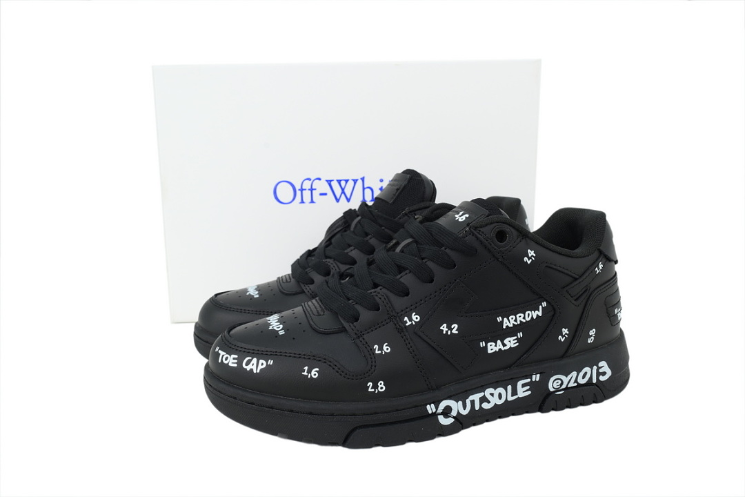 Off-White Out Of Office OOO Low Tops Black A OMIA189F 25LEA007 1001