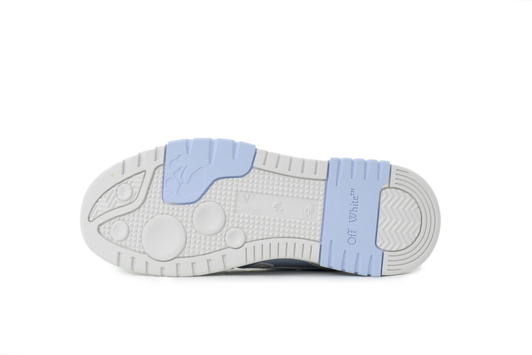 Off-White Out Of Office OOO Low Tops White Blue OMIA189S 24LEA 01M