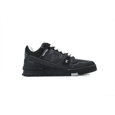 Louis Vuitton Trainer Black Denim Fabric (NFC) 02