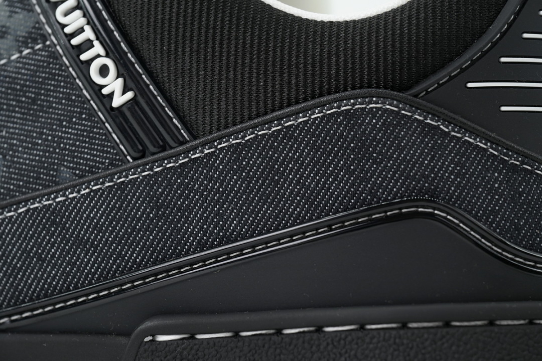 Louis Vuitton Trainer Black Denim Fabric (NFC)