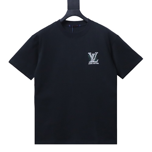 Louis Vuitton Line Logo T-Shirt Black