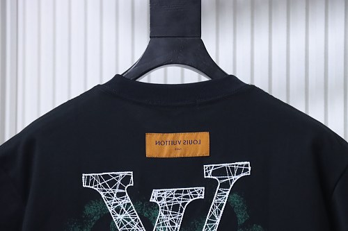 Louis Vuitton Line Logo T-Shirt Black