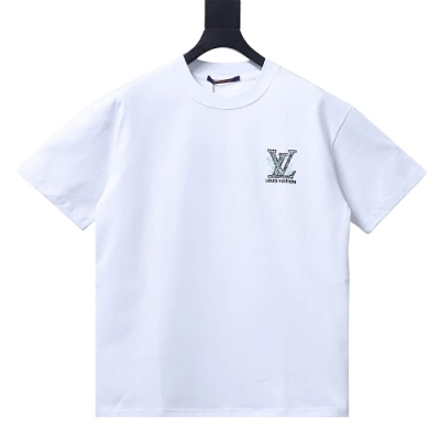 Louis Vuitton Line Logo T-Shirt White 02