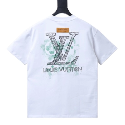Louis Vuitton Line Logo T-Shirt White 01