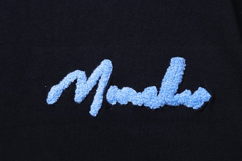 Moncler M-Embroidered Letter T-Shirt Black