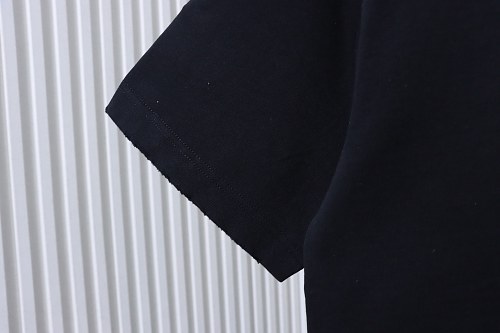 Moncler M-Embroidered Letter T-Shirt Black