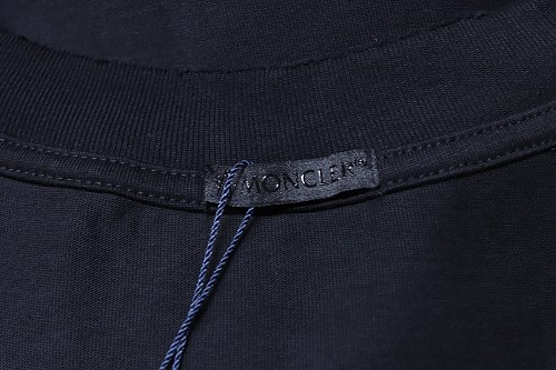 Moncler M-Embroidered Letter T-Shirt Black