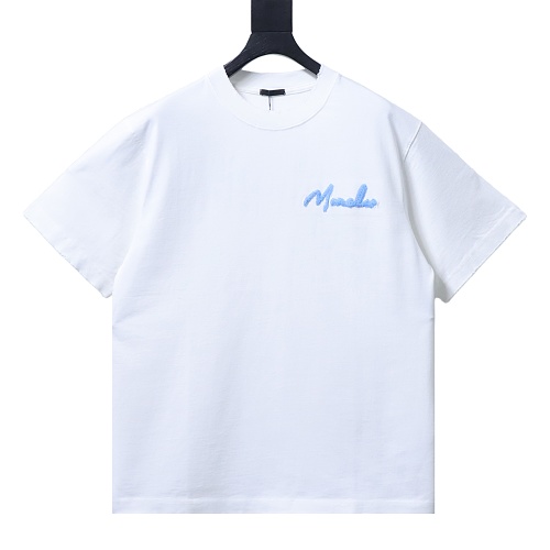 Moncler M-Embroidered Letter T-Shirt White