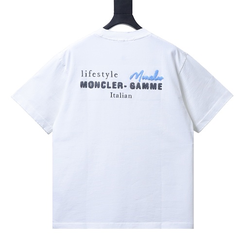 Moncler M-Embroidered Letter T-Shirt White