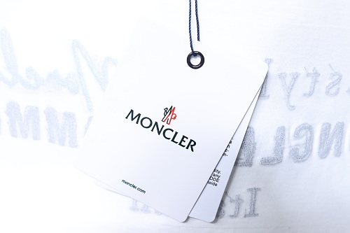 Moncler M-Embroidered Letter T-Shirt White