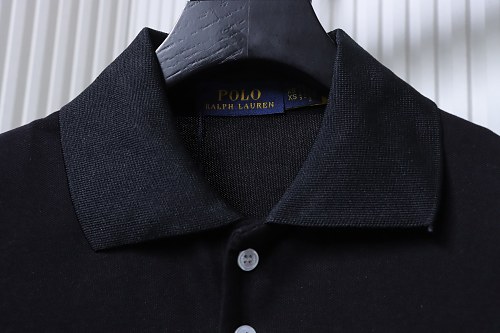 Ralph Lauren Pony Logo Embroidered Short-Sleeve Button-Down Shirt Black