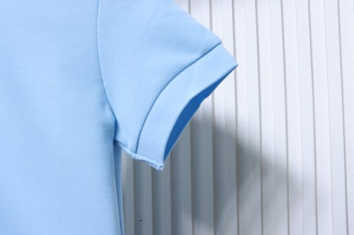 Ralph Lauren Pony Logo Embroidered Short-Sleeve Button-Down Shirt Blue