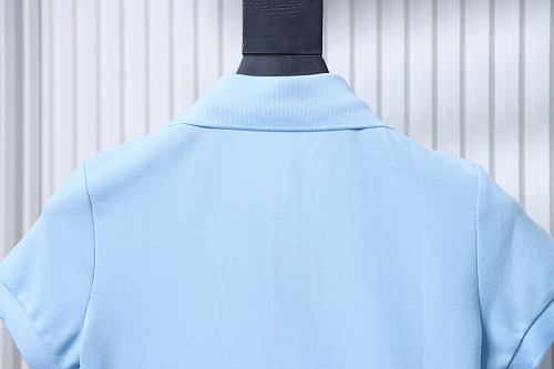 Ralph Lauren Pony Logo Embroidered Short-Sleeve Button-Down Shirt Blue