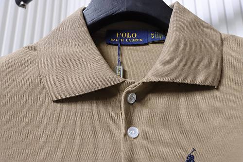 Ralph Lauren Pony Logo Embroidered Short-Sleeve Button-Down Shirt Brown