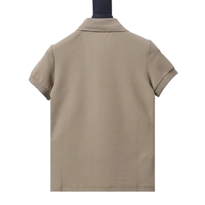 Ralph Lauren Pony Logo Embroidered Short-Sleeve Button-Down Shirt Brown 02