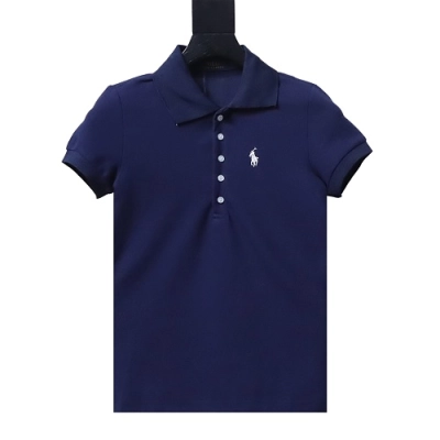 Ralph Lauren Pony Logo Embroidered Short-Sleeve Button-Down Shirt Navy Blue 01