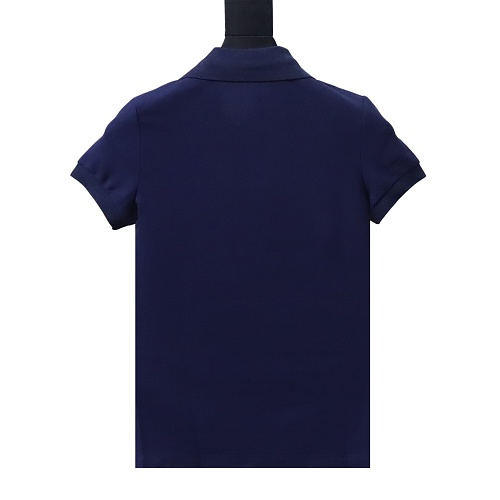 Ralph Lauren Pony Logo Embroidered Short-Sleeve Button-Down Shirt Navy Blue