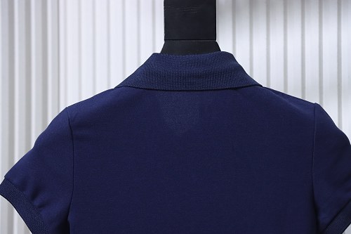 Ralph Lauren Pony Logo Embroidered Short-Sleeve Button-Down Shirt Navy Blue