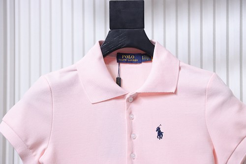 Ralph Lauren Pony Logo Embroidered Short-Sleeve Button-Down Shirt Pink
