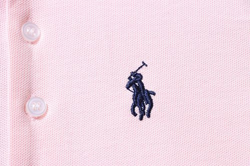 Ralph Lauren Pony Logo Embroidered Short-Sleeve Button-Down Shirt Pink