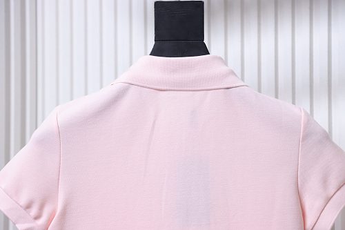 Ralph Lauren Pony Logo Embroidered Short-Sleeve Button-Down Shirt Pink