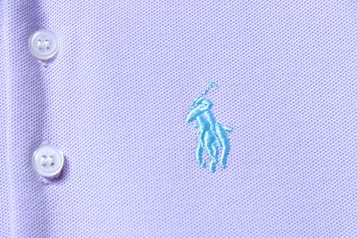 Ralph Lauren Pony Logo Embroidered Short-Sleeve Button-Down Shirt Purple