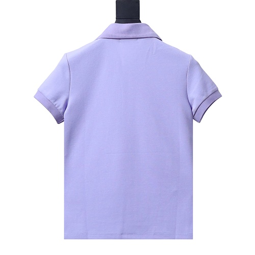 Ralph Lauren Pony Logo Embroidered Short-Sleeve Button-Down Shirt Purple