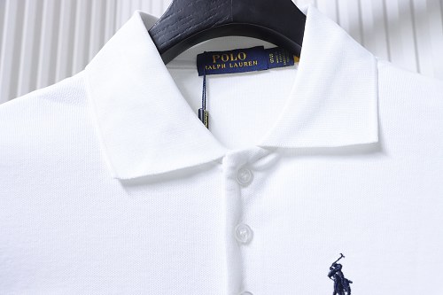 Ralph Lauren Pony Logo Embroidered Short-Sleeve Button-Down Shirt White