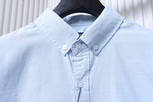Ralph Lauren Small Warhorse Logo Embroidered Long-Sleeve Shirt Blue