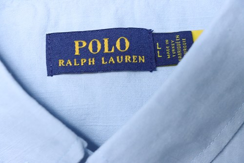 Ralph Lauren Small Warhorse Logo Embroidered Long-Sleeve Shirt Blue