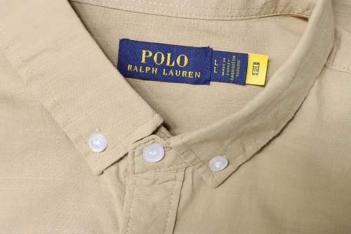 Ralph Lauren Small Warhorse Logo Embroidered Long-Sleeve Shirt Khaki