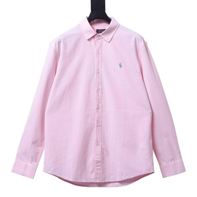 Ralph Lauren Small Warhorse Logo Embroidered Long-Sleeve Shirt Pink 01