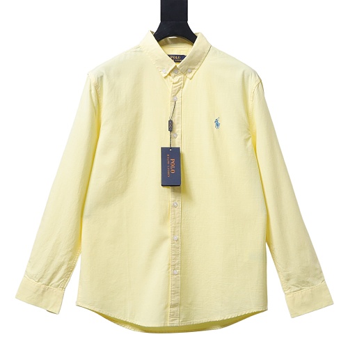 Ralph Lauren Small Warhorse Logo Embroidered Long-Sleeve Shirt Yellow
