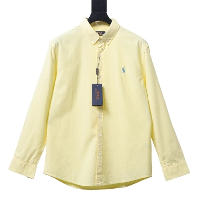 Ralph Lauren Small Warhorse Logo Embroidered Long-Sleeve Shirt Yellow 01